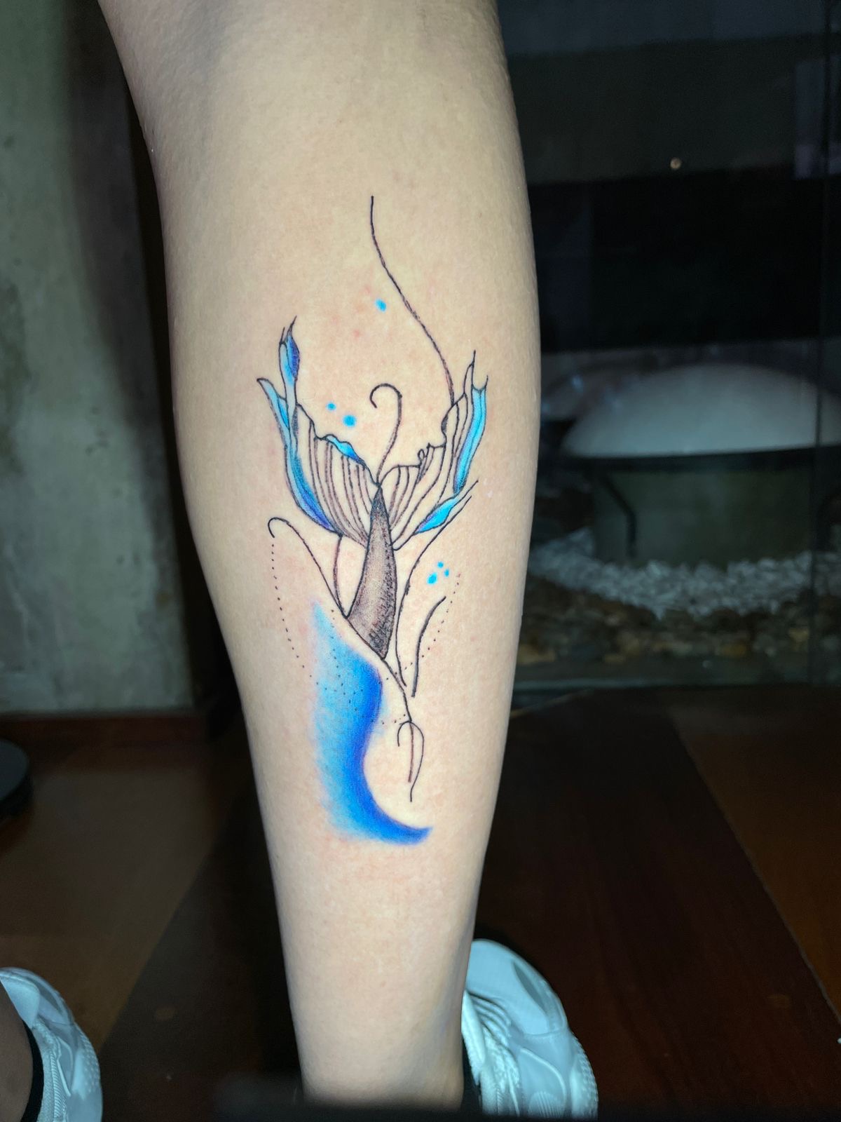 Trabalho de aluno – flor aquarela